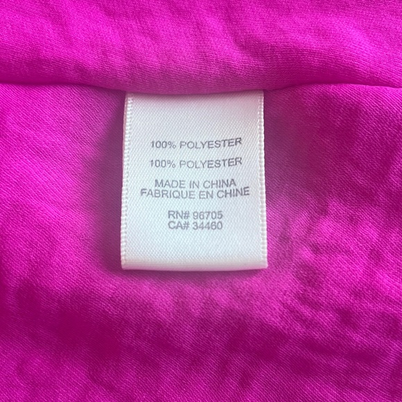 REBECCA TAYLOR Crepe Fuchsia Casual Fuchsia Hot Pink Cocktail Dress 12 XL - Picture 10 of 11